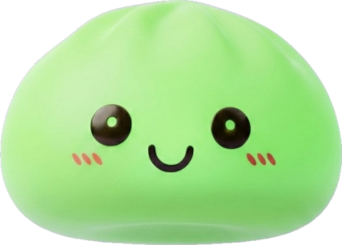 Dumpling Squishy Nachtlampje Groen Lichtgevend tijdens het knijpen, zacht materiaal