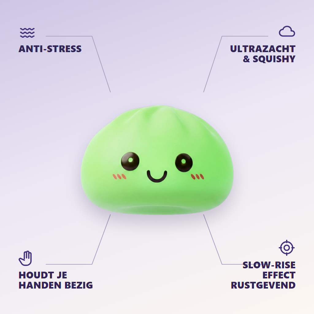 Dumpling Squishy Nachtlampje Groen Lichtgevend — zijn voordelen