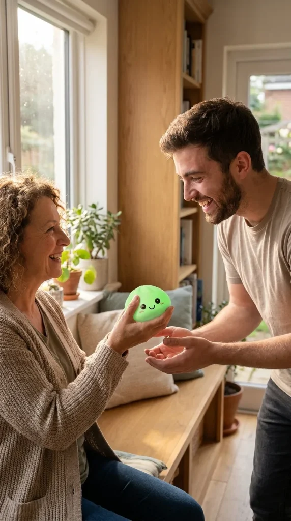 Dumpling Squishy Nachtlampje Groen Lichtgevend als cadeau-idee