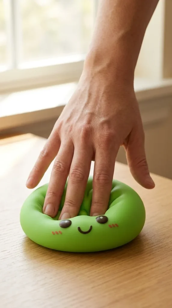 Dumpling Squishy Nachtlampje Groen Lichtgevend tijdens het knijpen