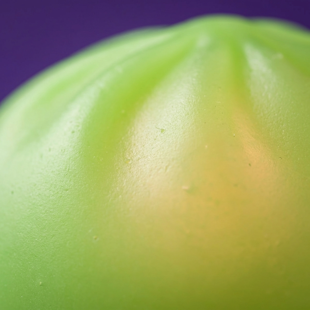 Dumpling Squishy Nachtlampje Groen Lichtgevend — macro-close-up van de textuur