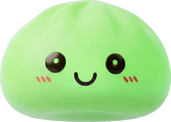 Dumpling Squishy Nachtlampje Groen Lichtgevend tijdens het knijpen, zacht materiaal