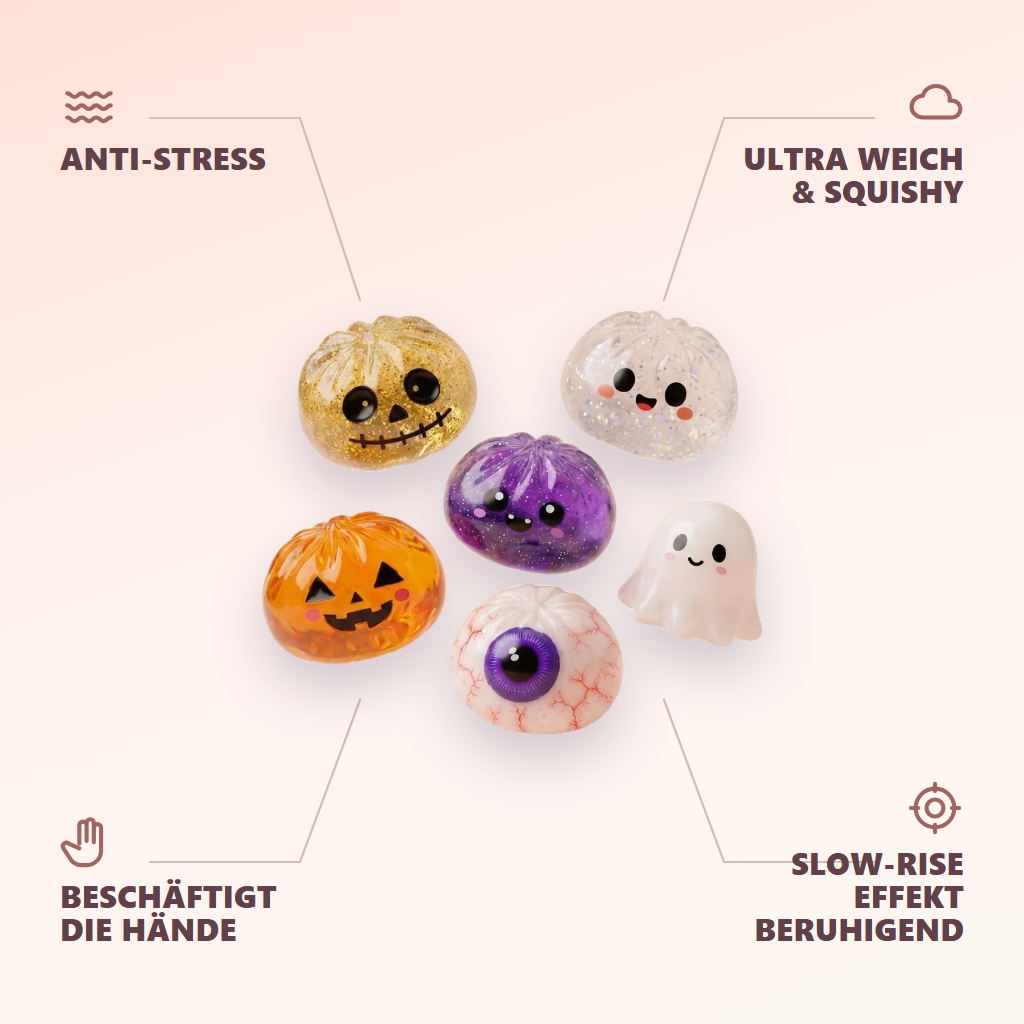 Dumpling Squishy Halloween Set van 5 — zijn voordelen