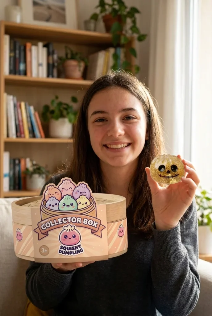 Dumpling Squishy Halloween Set van 5 met zijn doos