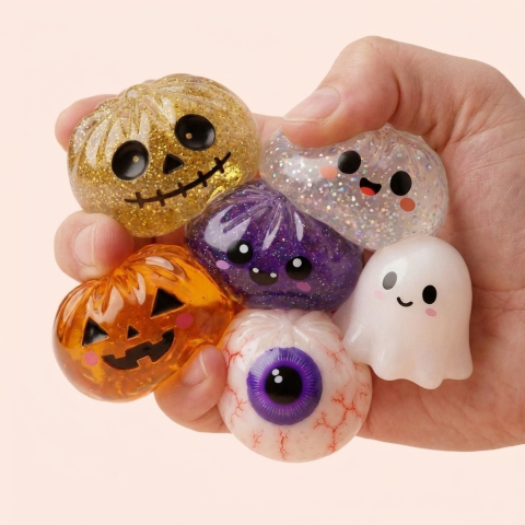 Dumpling Squishy Halloween Set van 5 — slow-rise effect, het schuim vert langzaam terug