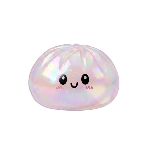 Dumpling Squishy Holographic Iriserend tijdens het knijpen, zacht materiaal