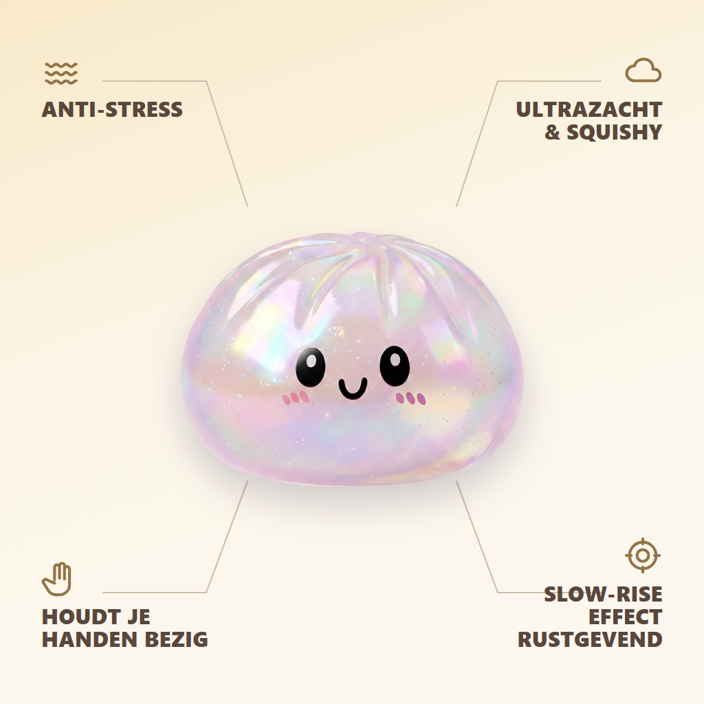 Dumpling Squishy Holographic Iriserend — zijn voordelen