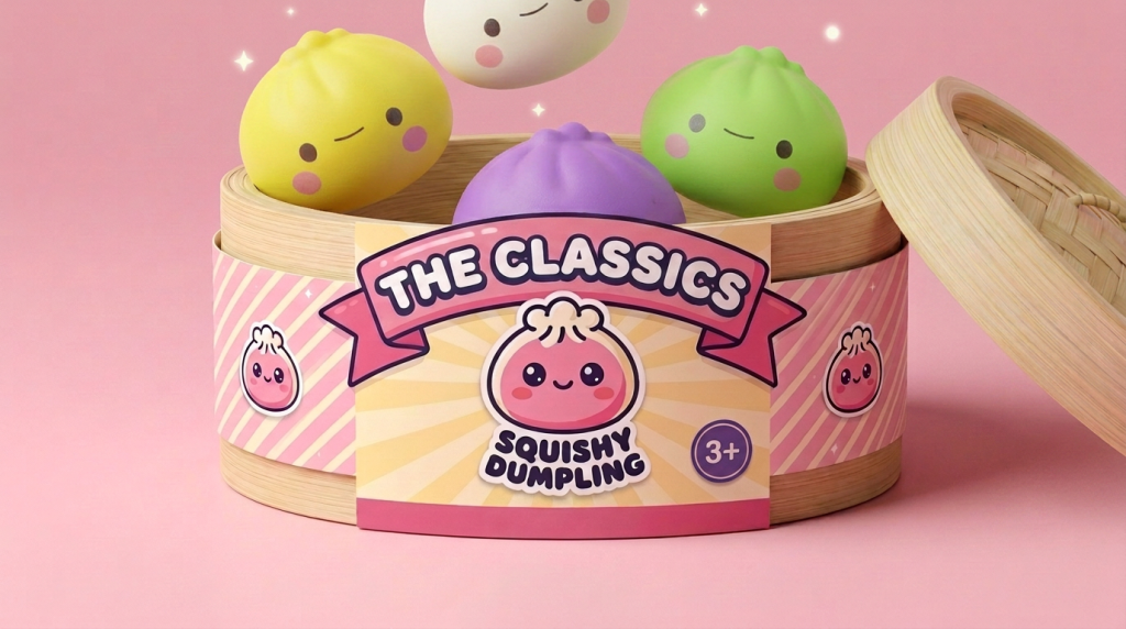 Dumpling Squishy Mystery Japans Kawaii – Set van 12 tijdens het knijpen, zacht materiaal