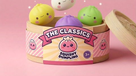 Dumpling Squishy Mystery Japans Kawaii – Set van 12 tijdens het knijpen, zacht materiaal