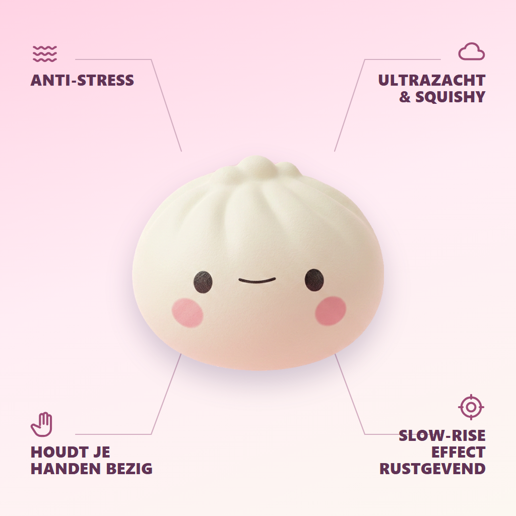 Dumpling Squishy Mystery Japans Kawaii – Set van 12 — zijn voordelen