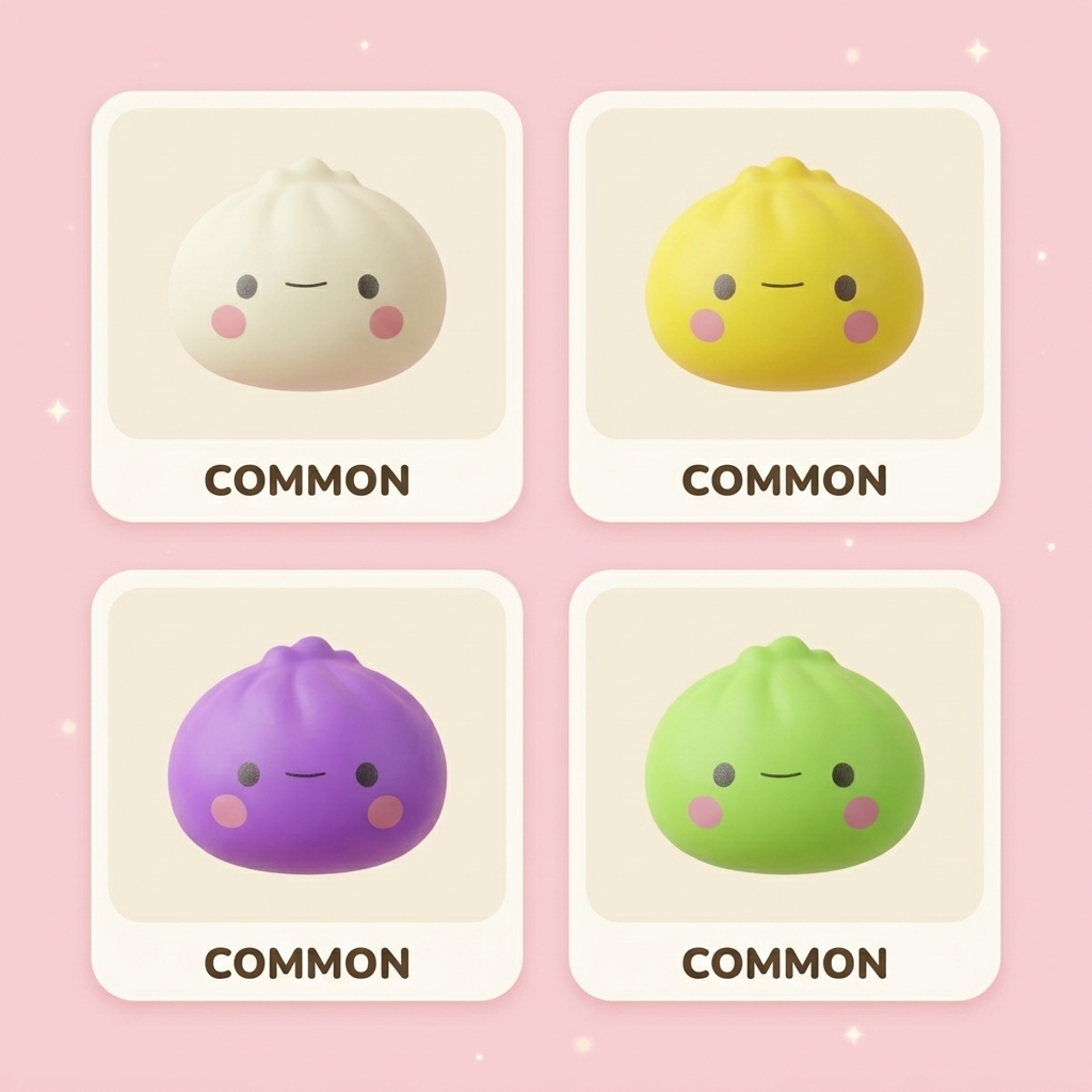 Dumpling Squishy Mystery Japans Kawaii – Set van 12 tijdens het knijpen, zacht materiaal