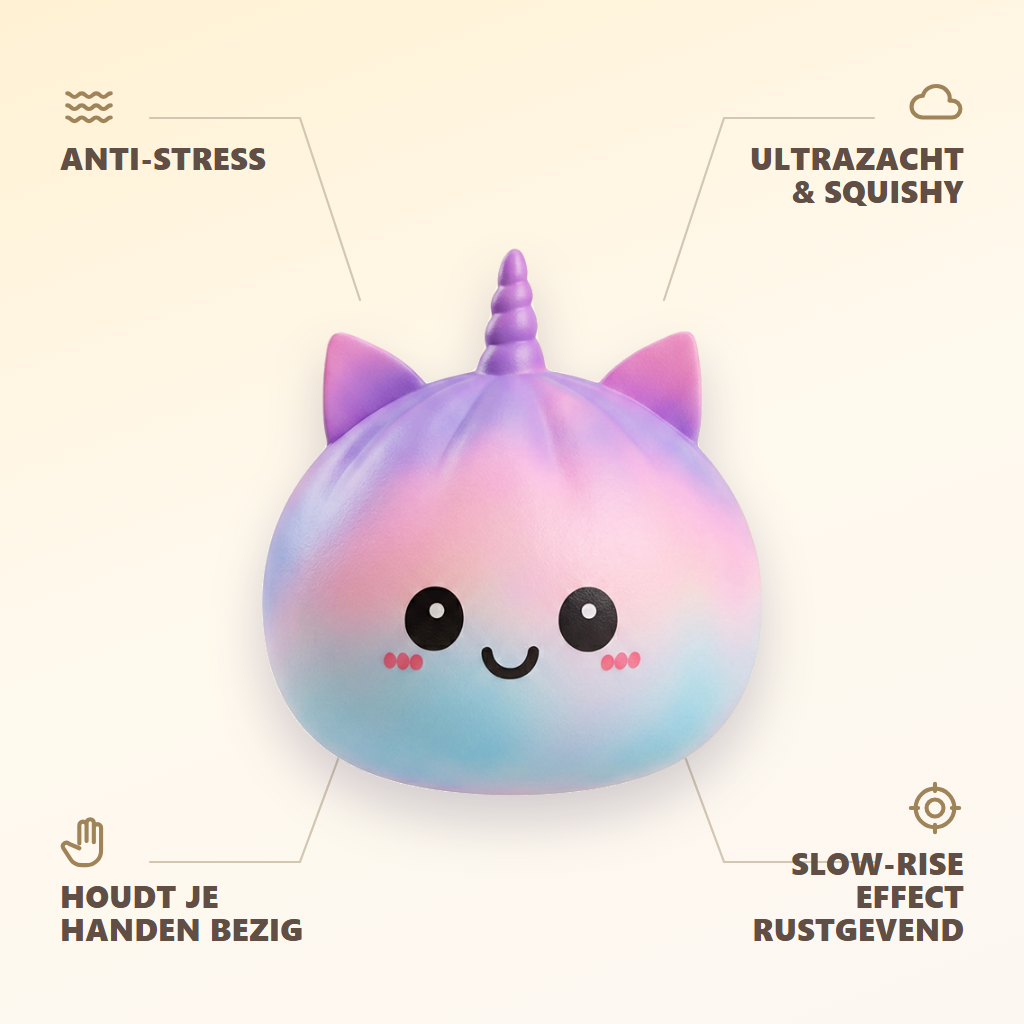 Jumbo Dumpling Squishy Eenhoorn Regenboog — zijn voordelen