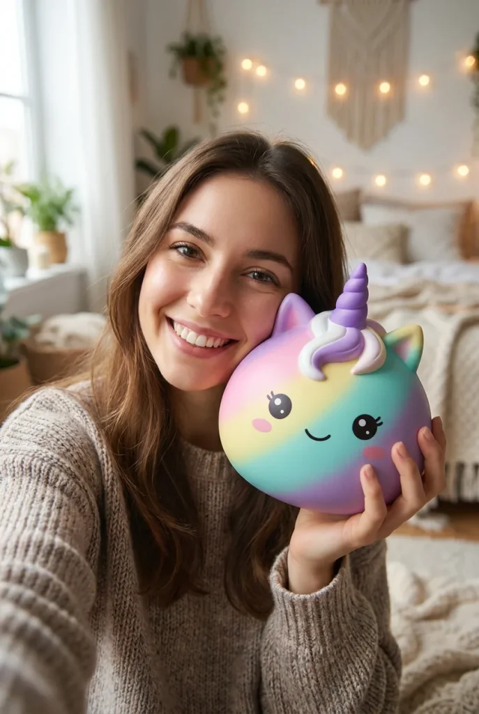 Jumbo Dumpling Squishy Eenhoorn Regenboog in het dagelijks leven