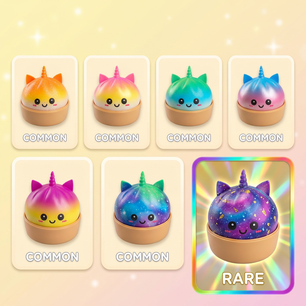 Jumbo Dumpling Squishy Eenhoorn Regenboog tijdens het knijpen, zacht materiaal