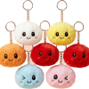 Dumpling Squishy Sleutelhanger Pluche Set X6 tijdens het knijpen, zacht materiaal