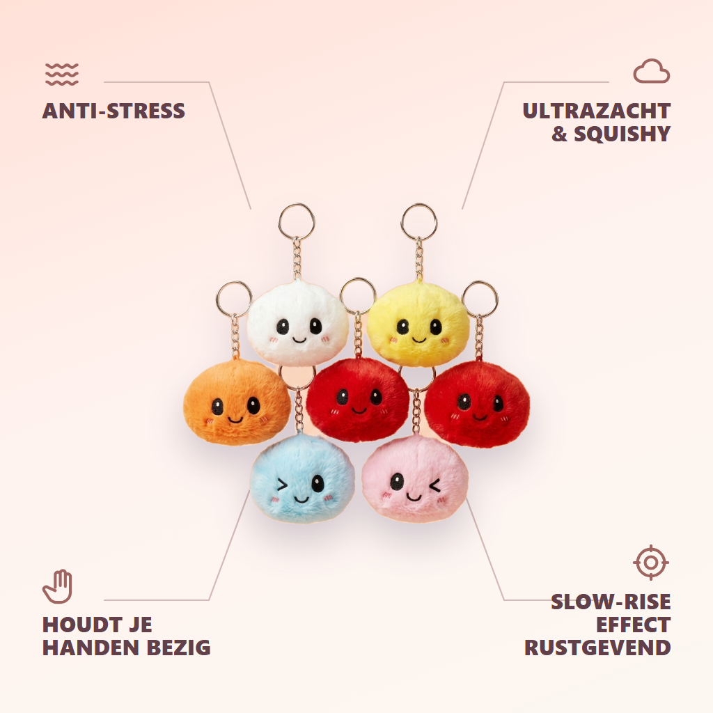 Dumpling Squishy Sleutelhanger Pluche Set X6 — zijn voordelen