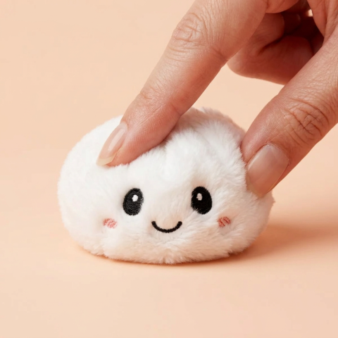 Dumpling Squishy Sleutelhanger Pluche Set X6 tijdens het knijpen, zacht materiaal