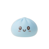 Squishy Dumpling Blue Giant Jumbo tijdens het knijpen, zacht materiaal