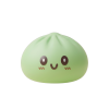 Dumpling Squishy Giant Green Jumbo 15 cm tijdens het knijpen, zacht materiaal