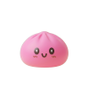 Dumpling Squishy Giant Roze tijdens het knijpen, zacht materiaal