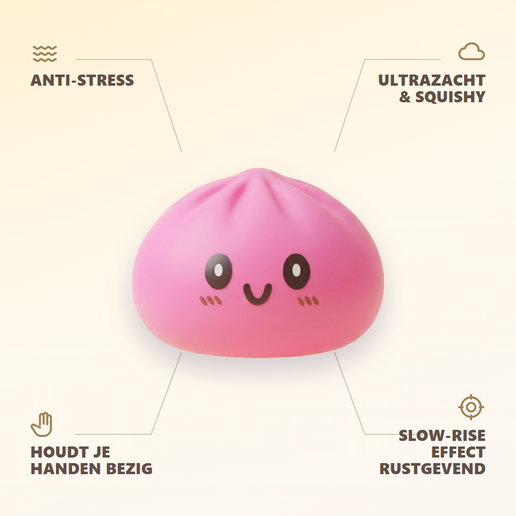 Dumpling Squishy Giant Roze — zijn voordelen