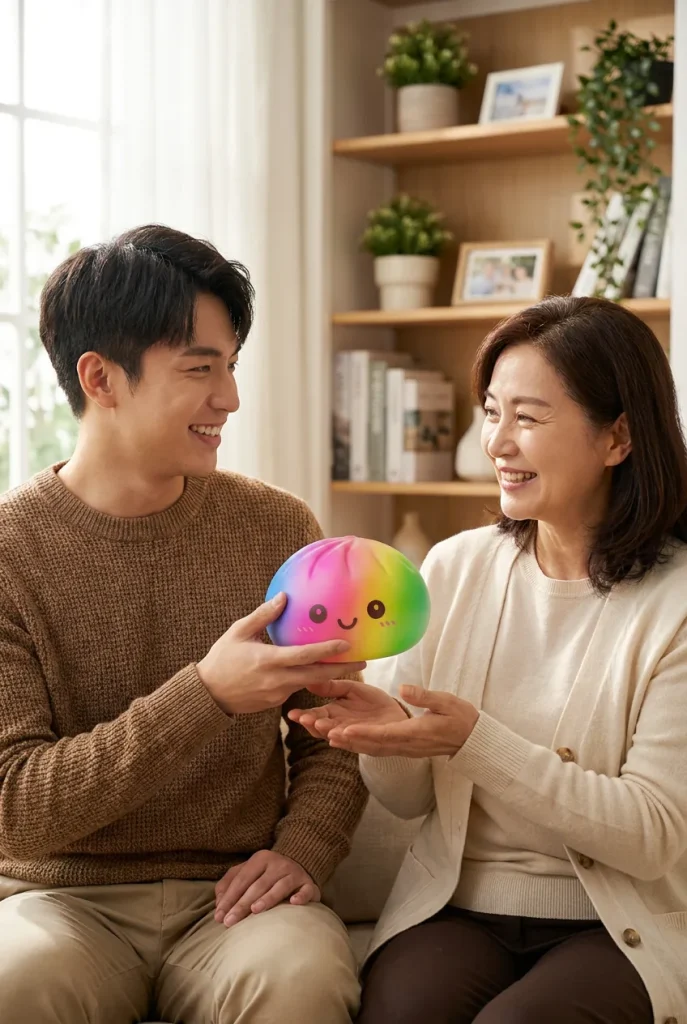 Rainbow Dumpling Squishy XXL 15 cm als cadeau-idee