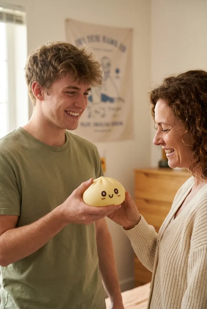 Dumpling Squishy Giant Geel – XXL Slow Rise als cadeau-idee