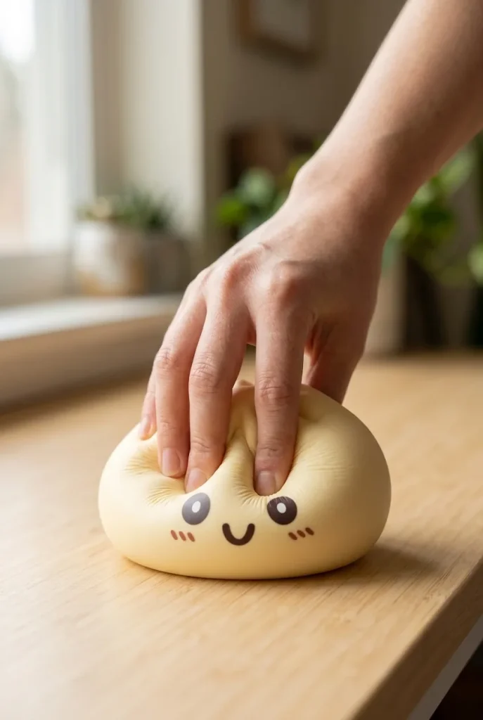 Dumpling Squishy Giant Geel – XXL Slow Rise tijdens het knijpen