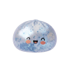 Dumpling Squishy Bleu Glacé Sparkle met Glitter tijdens het knijpen, zacht materiaal