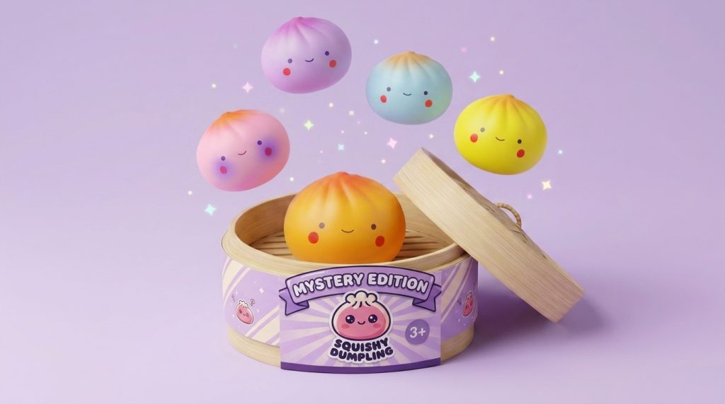 Dumpling Squishy Blind Box Mini – 24 Verrassingen tijdens het knijpen, zacht materiaal