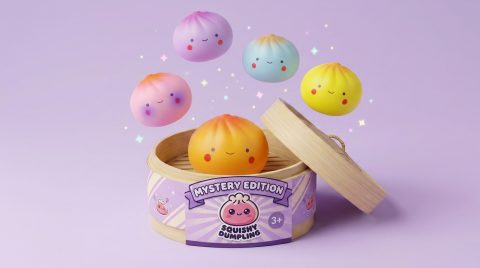 Dumpling Squishy Blind Box Mini – 24 Verrassingen tijdens het knijpen, zacht materiaal