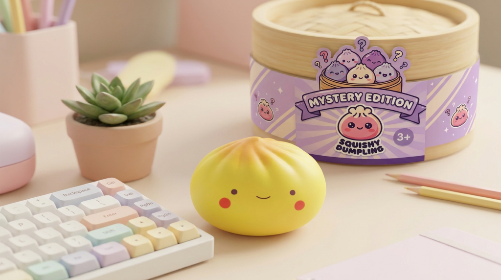 Dumpling Squishy Blind Box Mini – 24 Verrassingen in zijn kawaii omgeving