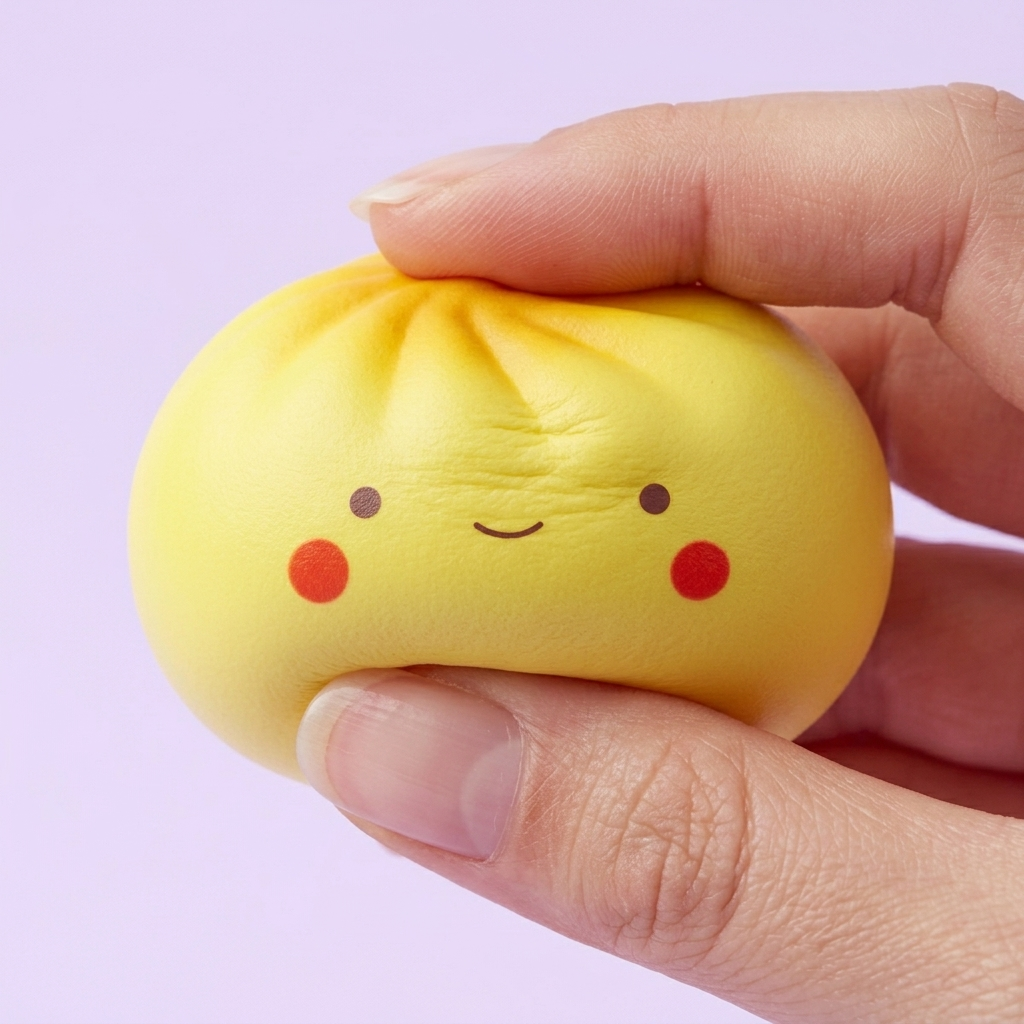 Dumpling Squishy Blind Box Mini – 24 Verrassingen — slow-rise effect, het schuim vert langzaam terug