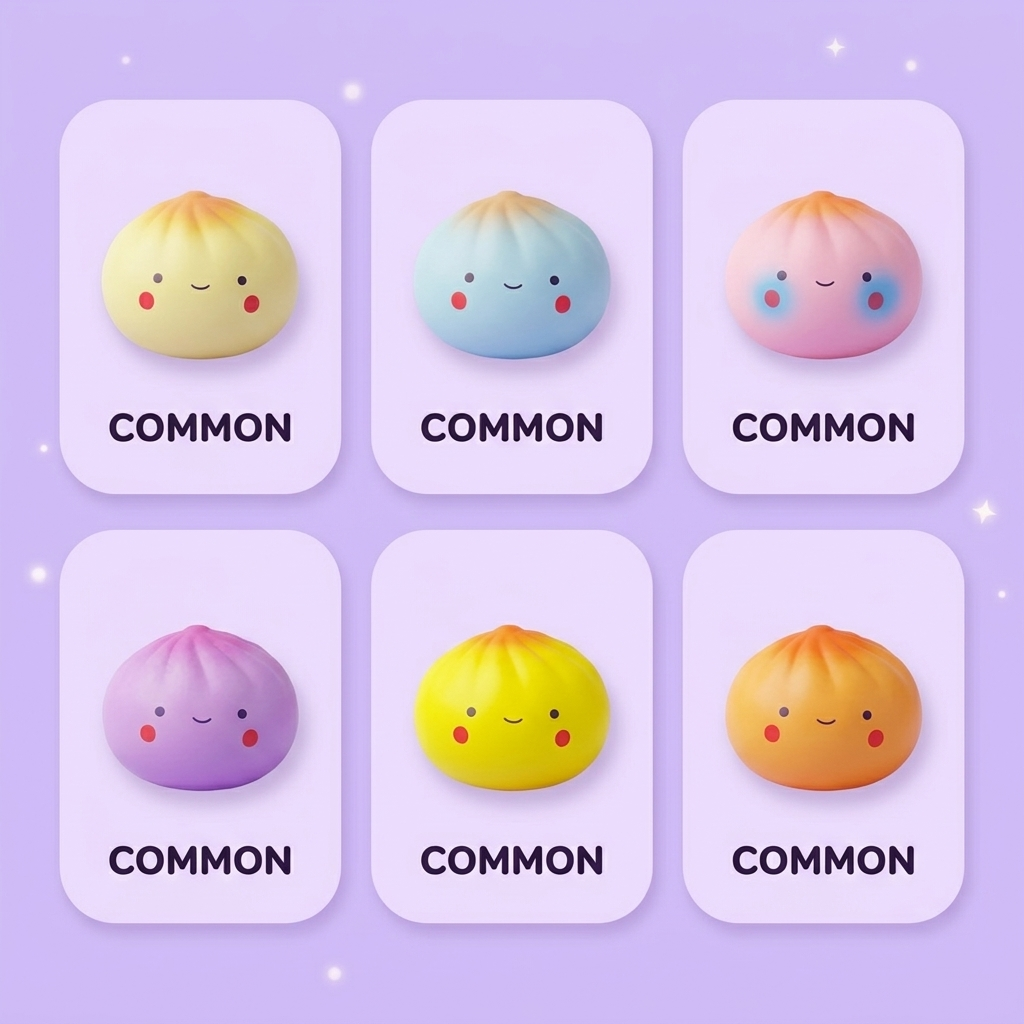 Dumpling Squishy Blind Box Mini – 24 Verrassingen tijdens het knijpen, zacht materiaal