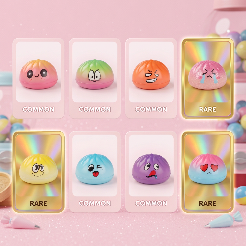 Mini Dumpling Squishy Mystery Box Bamboe tijdens het knijpen, zacht materiaal