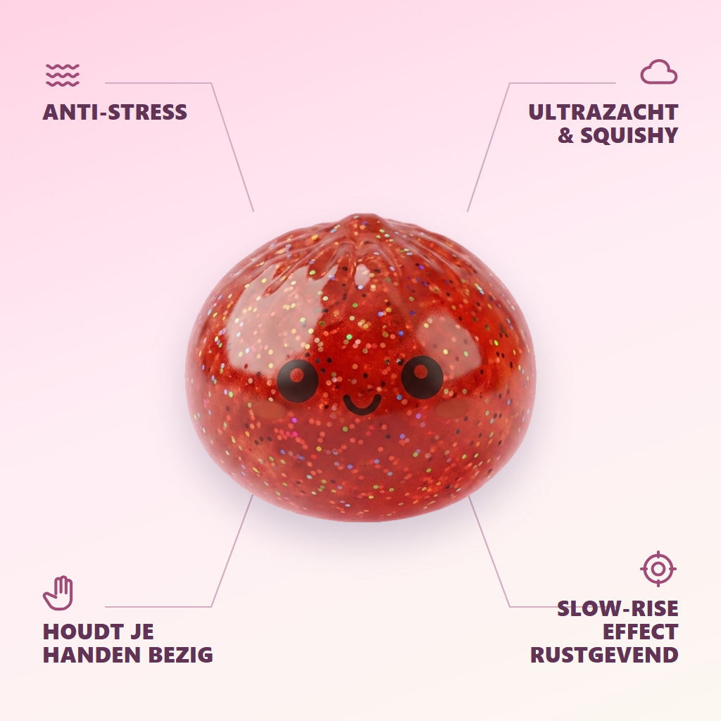 Mini Dumpling Squishy Metallic Mystery — zijn voordelen
