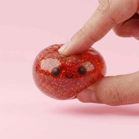Mini Dumpling Squishy Metallic Mystery tijdens het knijpen, zacht materiaal