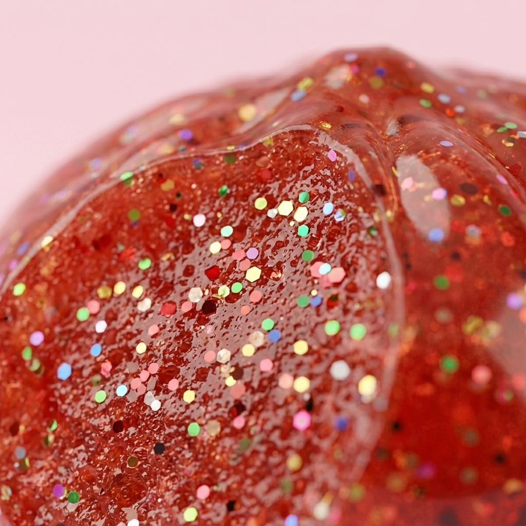 Mini Dumpling Squishy Metallic Mystery — macro-close-up van de textuur