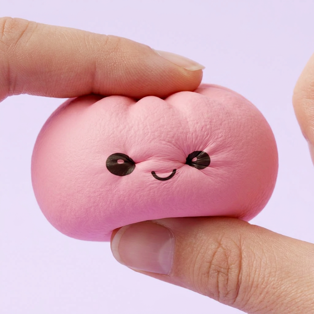 Mini Dumplings Squishy Mystery Verrassing — slow-rise effect, het schuim vert langzaam terug
