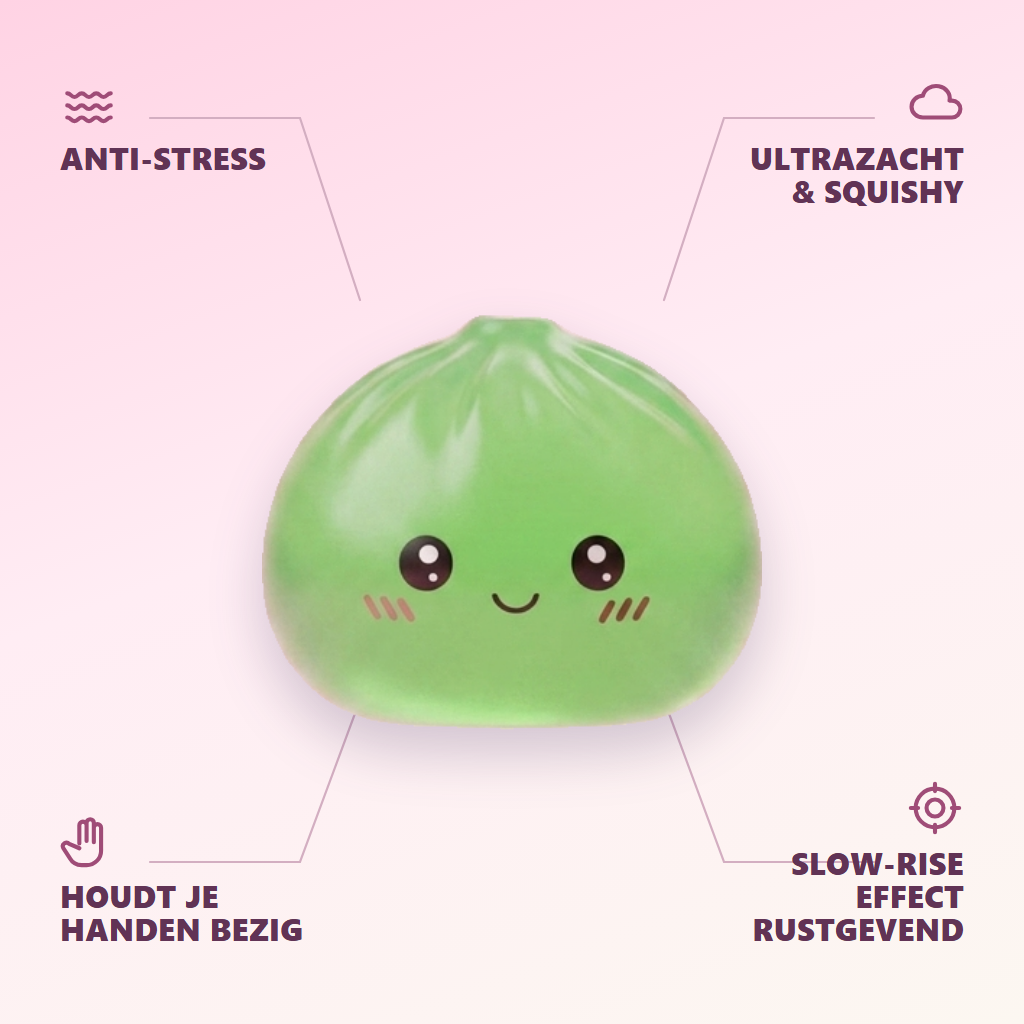Mini Dumpling Squishy Suiker Set met Bamboe Mandje — zijn voordelen