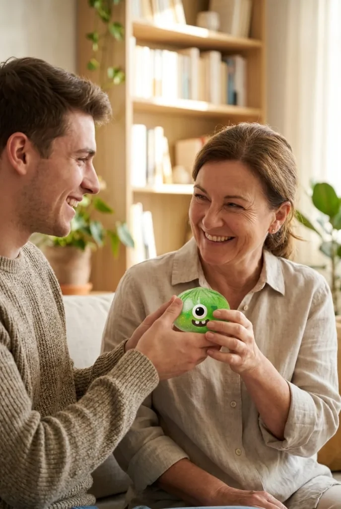 Squishy Dumpling Monster Halloween Groen Glitter als cadeau-idee