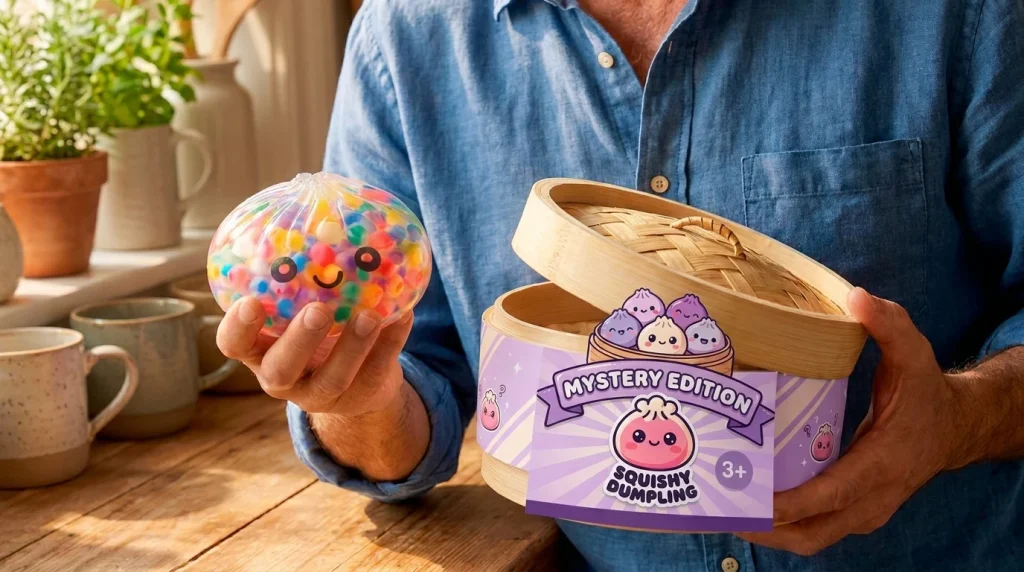 Mystery Dumpling Squishy Zachte Bubbel met zijn doos