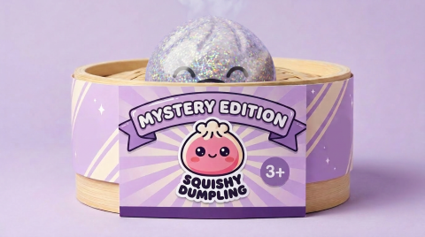 Rare Dumpling Squishy – Mystery Collector Editie in het bamboe stoommandje