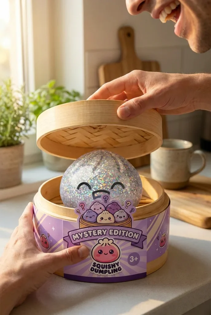 Rare Dumpling Squishy – Mystery Collector Editie tijdens het uitpakken