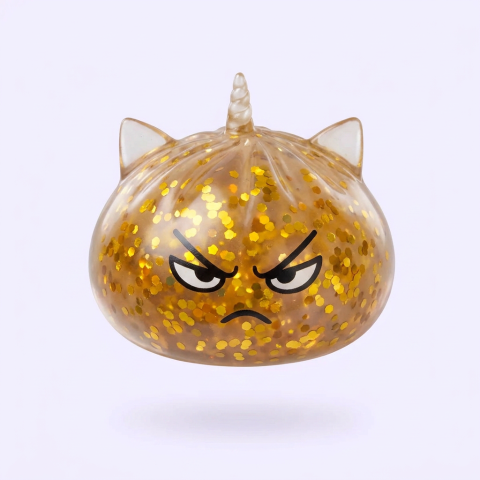 Glitter Dumpling Squishy Rare Unicorn Magic tijdens het knijpen, zacht materiaal