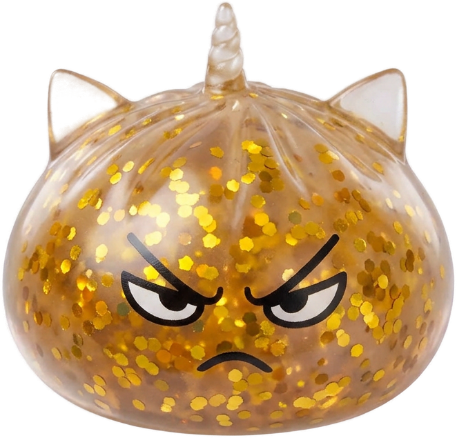 Glitter Dumpling Squishy Rare Unicorn Magic tijdens het knijpen, zacht materiaal