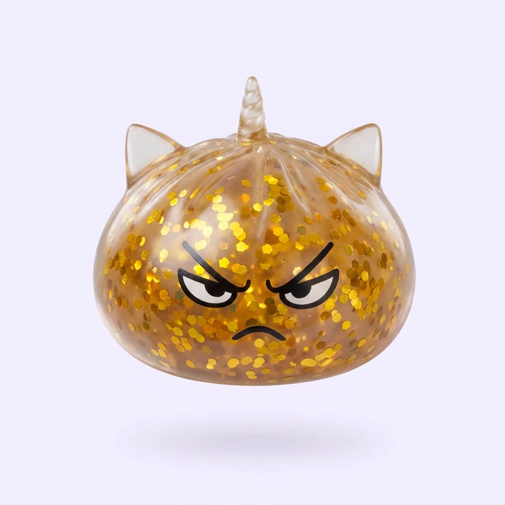 Glitter Dumpling Squishy Rare Unicorn Magic tijdens het knijpen, zacht materiaal