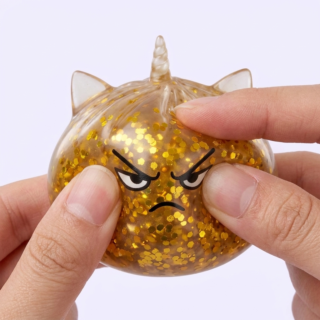 Glitter Dumpling Squishy Rare Unicorn Magic — slow-rise effect, het schuim vert langzaam terug