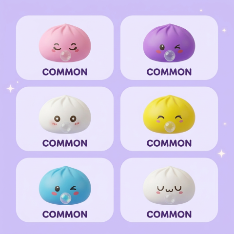 Mystery Dumpling Squishy Verrassingsbox tijdens het knijpen, zacht materiaal