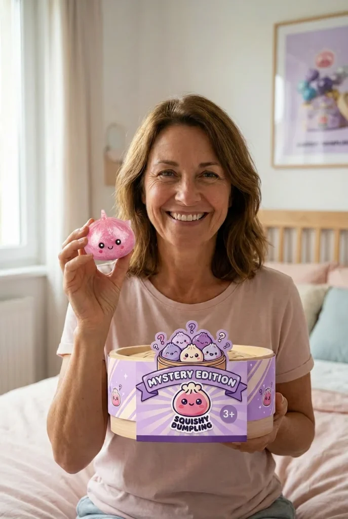 Mystery Dumpling Squishy Glitter Eenhoorn met zijn doos